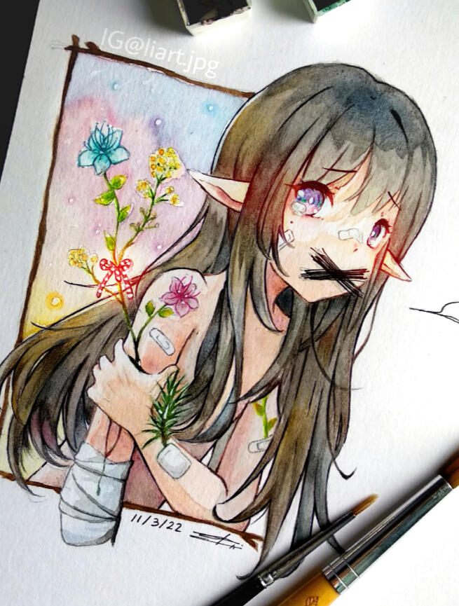 My oc Yamiko in hurt